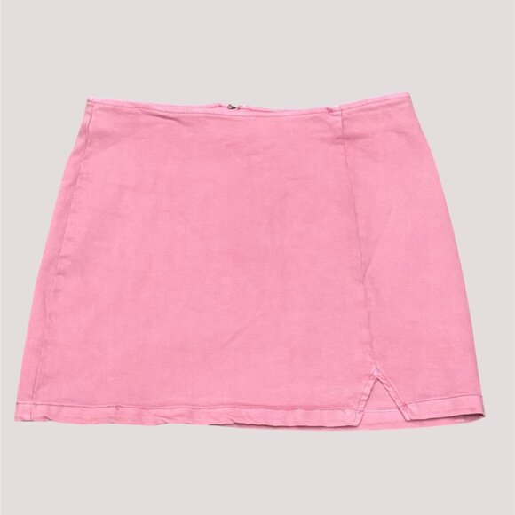 Wild Fable NWT Womens Mini Skirt Pink Size 12 High-Rise Cotton Blend Zipper - Picture 1 of 7